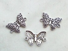 5x Verbinder filigrane Schmetterling 14x20mm Schmuck Perlen Armband Deko Basteln