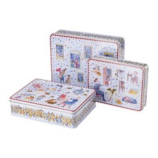 HUTSCHENREUTHER 3er-Set Plätzchendosen Sammelserie 2022 "Weihnachtsabend"