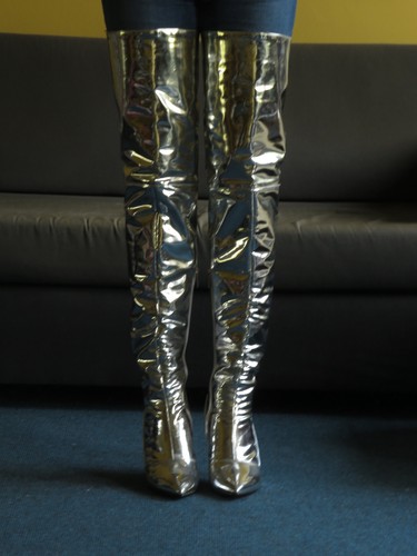 High heel overkneestiefel - high,
