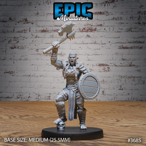Miniature half orc - miniature, half-orc