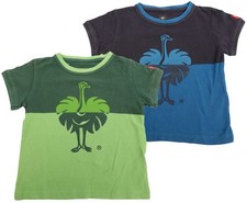 ENGELBERT STRAUSS Kinder T-Shirt Kurzarm Blau & Grün 2er Set Piqué Shirt 98/104
