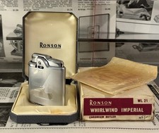Vintage Ronson Whirlwind Imperial Feuerzeug - komplett mit Box