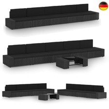 5/6/9-tlg. Garten-Lounge-Set mit Kissen Sofa Garten Tisch Sitzgruppe Gartenmöbel
