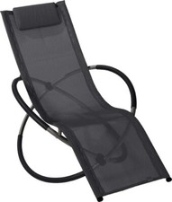 Leco Schaukelstuhl faltbar 170x80x90cm ALU-Textil