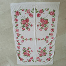 Badetuch 92cm x 140cm romatisch Rosen rot Handtuch Strandtuch Duschtuch