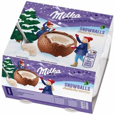 Milka Snowballs Milchcrème 4 × 28 g – Schoko Bälle Blister (62,41 EUR/kg)
