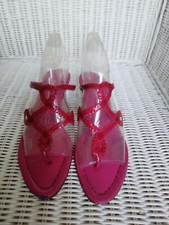 PONS QUINTANA Riemchen  Sandalette Echtleder pink fuchsia Gr. 38,5 wie NEU