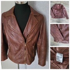 BRAX Damen  Lederjacke Used Look Biker Style echt Leder Gr. 44 NEUw.
