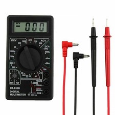 DT-830B Hand-Digitalmultimeter Amperemeter Voltmeter Digitalanzeige (schwarz)