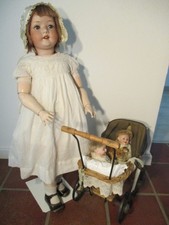 Riesige Porzellankopfpuppe, Heubach 30211, fast 90 cm groß, um 1900