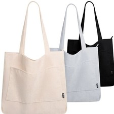 Handtasche Damen Groß Shopper Bag Tasche Stofftasche Reißverschluss Beuteltasche