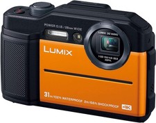 Panasonic Kompakt-Digitalkamera Lumix Wasserdicht 4K Video Schwarz DC-FT7 2...