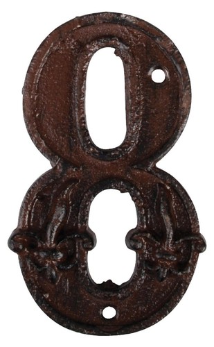 Gusseiserne hausnummer - gusseiserne, "8"
