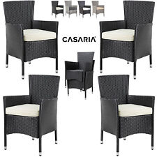 Polyrattan Gartenstuhl Gartensessel Stapelstuhl 4er Set Stapelbar Garten Stuhl