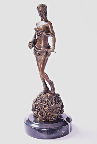 Bronzefigur amazone mit - bronzefigur,