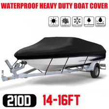 NEVERLAND 14"-16" Bootsabdeckung Spitzgatt Yachtplane 210D Reißfest Wasserdicht