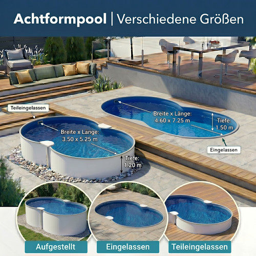 Achtformpool stahlwandbecken - achtformpool,