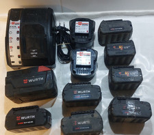 10 versch. Würth Akkus + 1 Ladegerät ,  defekt