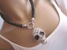 Strass Collier Hals Kette kurz