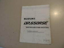  Ergänzungs Werkstatthandbuch Heft  Suzuki DR 650 RSE Modelljahr 1991