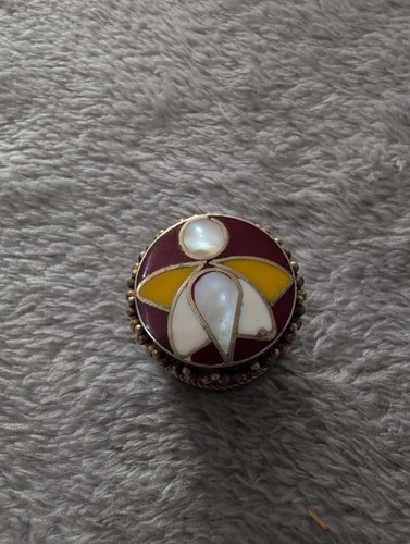 Vintage pillendose messing - vintage,