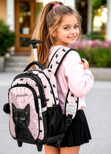 Katze schultrolley schulranzen - katze,