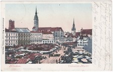 alte Ak München, Viktualienmarkt, gelaufen 1902