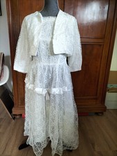 Altes Brautkleid Rockabilly kurz weiss 1962