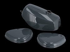 Set: Tank + Seitendeckel, Grau RAL 7011 - für Simson S50, S51, S70