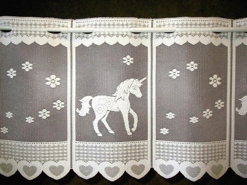 Einhorn herz scheibengardine - einhorn,