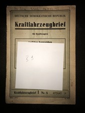 DDR Kfz Brief Wartburg 311