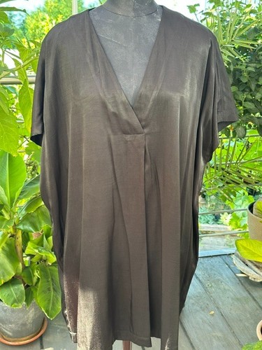 Tunika bluse lang tiefschwarz - ,