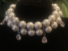 TI SENTO MILANO SÜSSWASSERPERLEN ARMBAND 6 ZIRKONIA GETRENNT D.VERSILBERTE STEGE