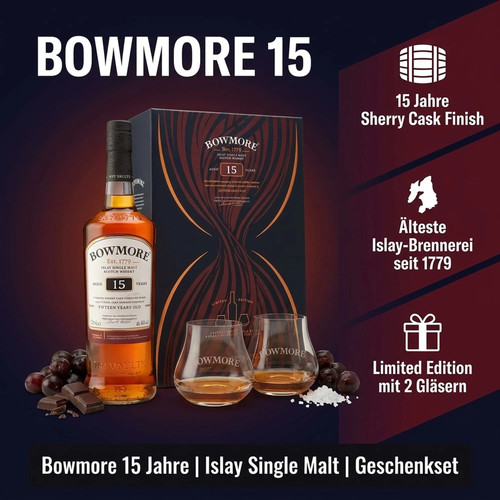 Bowmore jahre geschenkset - bowmore,