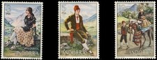 Andorra 1979 Edifil 122/4 Briefmarken ** Volkskostüme Puilla Fadri und Brautpaar