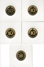 BRD 10 Pfennig ADFGJ in