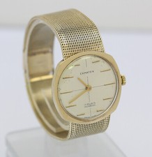 ERMATEN Unisex Armbanduhr und Uhrenband in 14 kt 14k 585 er Gelbgold Handaufzug