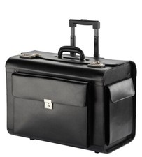 Pilotenkoffer Leder Groß