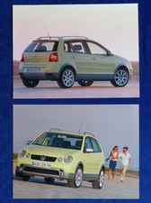 V100) Volkswagen VW Polo Fun MJ 2004 - 2x Original Pressefoto 09.2003