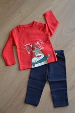 Set Hose Langarmshirt Bio Baumwolle Weihnachten Elch Größe 68