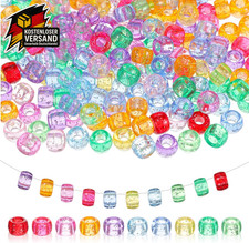 Pony Beads Bunte Perlen 6x9mm