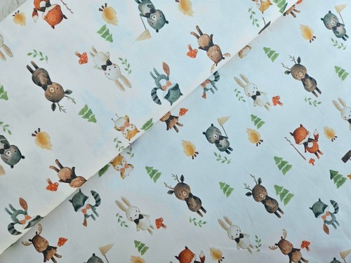 Baumwolljersey waldtiere 50cm - ,