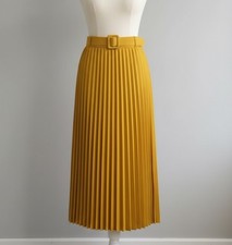 Pliseerock Retro rock senfgelb