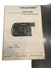 Gebrauchsanweisung Anleitung Blaupunkt CCR-800 Video Camera Recorder
