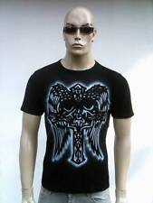 Airbrush N&N GOTHIC TATTOO SKULL's Hardcore Heavy Metal Rock Star T-Shirt L 54