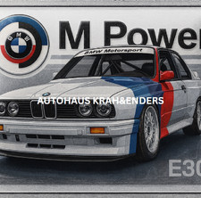 BMW E30 M Power Blechschild 30x40 cm Stilvolle Wanddekoration