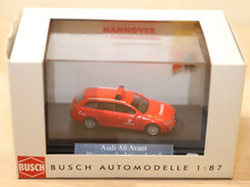 1x Busch Audi A6 Avant Interschutz Hannover Feuerwehr H0, 1:87
