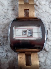 Armbanduhr, Scheibenuhr mechanisch Handaufzug Lucerne Swiss Jump Hour Watch Rowi