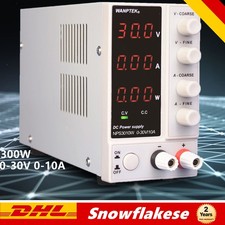 Einstellbar 0-30V 0-10A Labornetzgerät DC Schaltnetzteil 3 Digits Display 300W
