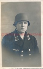 H179 Foto-Portrait Kriegsmarine Matrose SG-15 M40 Stahlhelm postcard size TOP